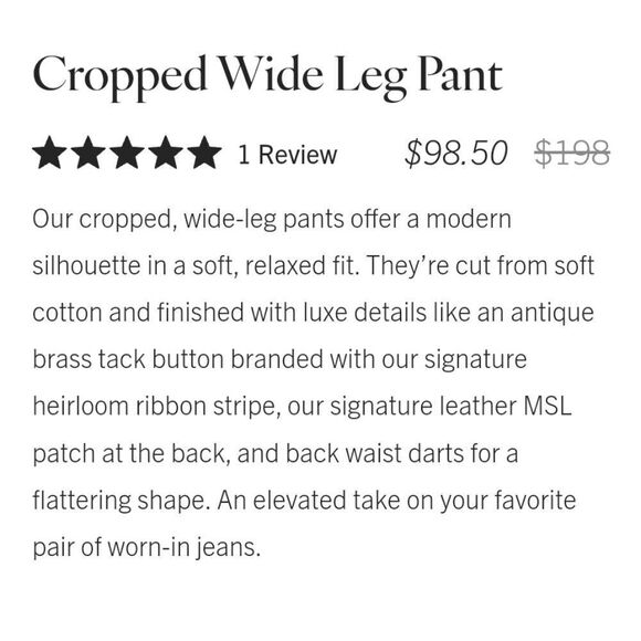 EUC Billy Reid Olive Cotton Cuffed Cropped Wide Leg Pants SOLD OUT - Picture 13 of 13